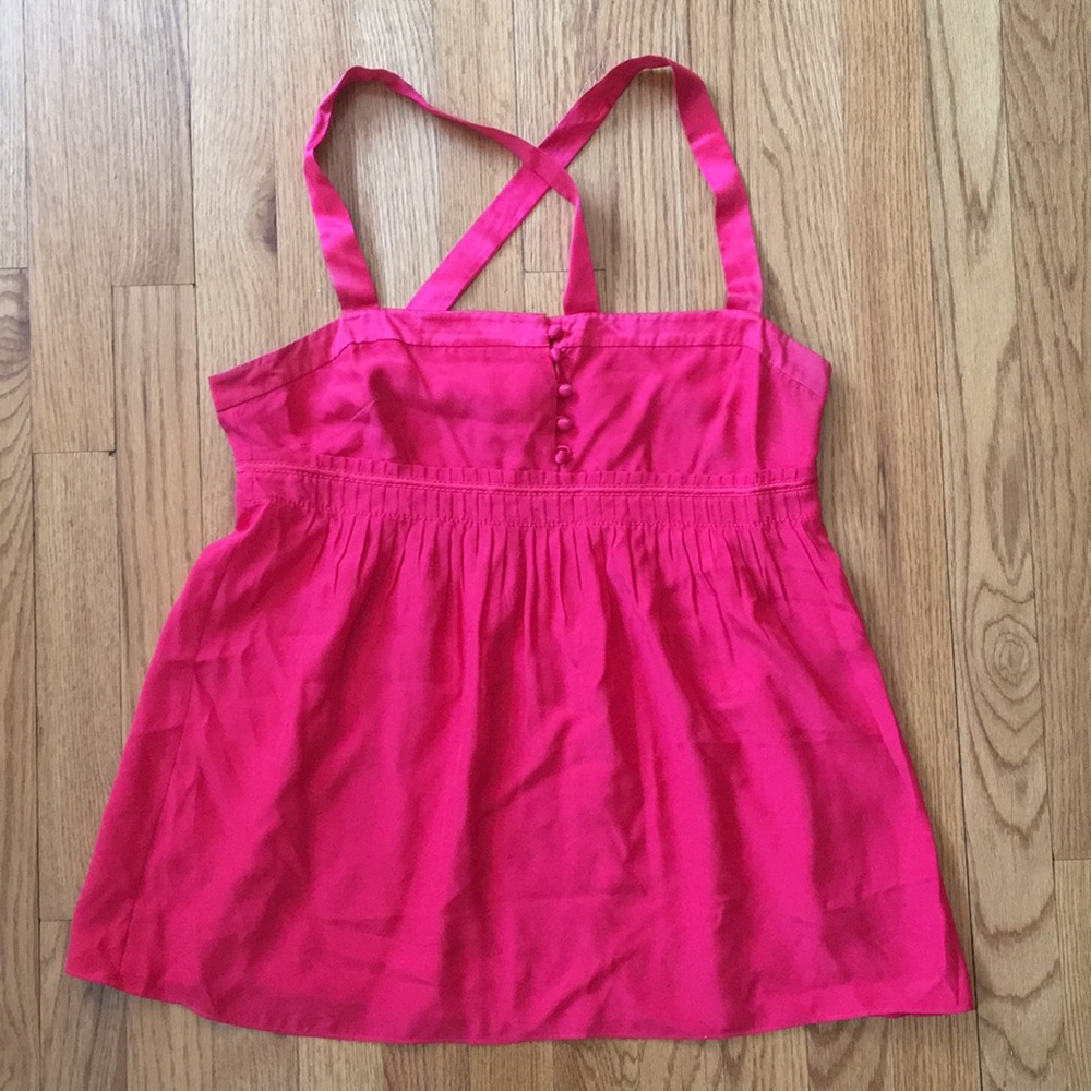 J. Crew Bright Pink Silk Camisole